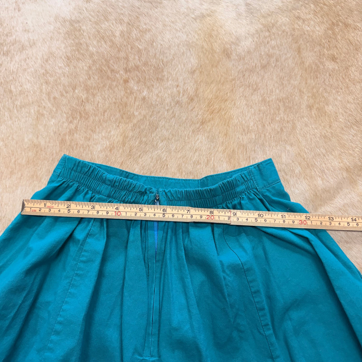Vintage Authentic Ranchwear 1980s Turquoise Skirt Size XS