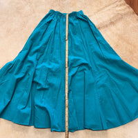Vintage Authentic Ranchwear 1980s Turquoise Skirt Size XS