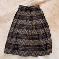 Brown Southwestern Wool Blend Skirt Size XS