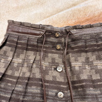 Brown Southwestern Wool Blend Skirt Size XS