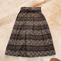 Brown Southwestern Wool Blend Skirt Size XS