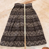 Brown Southwestern Wool Blend Skirt Size XS