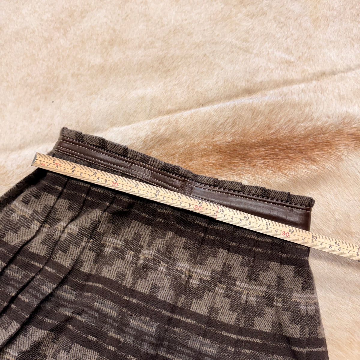 Brown Southwestern Wool Blend Skirt Size XS