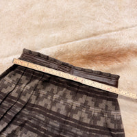 Brown Southwestern Wool Blend Skirt Size XS