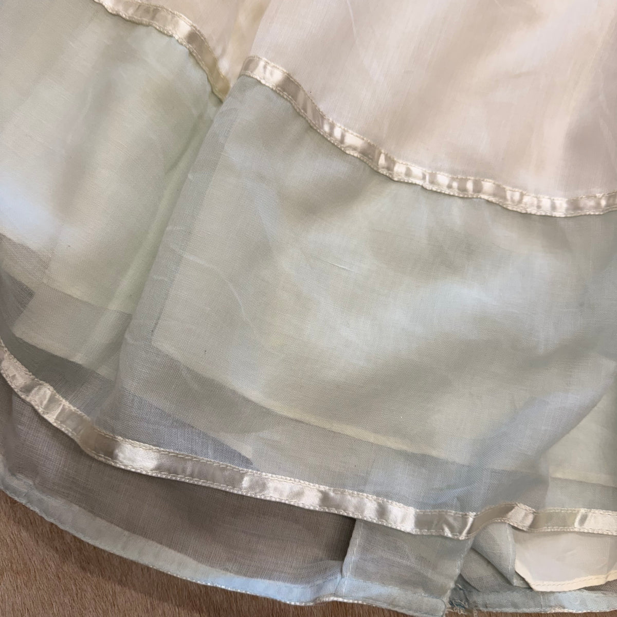 Vintage 1970s Gunnies White And Blue Skirt Size XS/S
