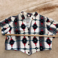 Vintage 1990s Rough Rider Southwestern Print Cropped Top Size XL