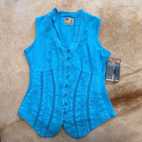 Deadstock Blue Scully Embroidered Top Size S