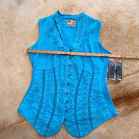 Deadstock Blue Scully Embroidered Top Size S