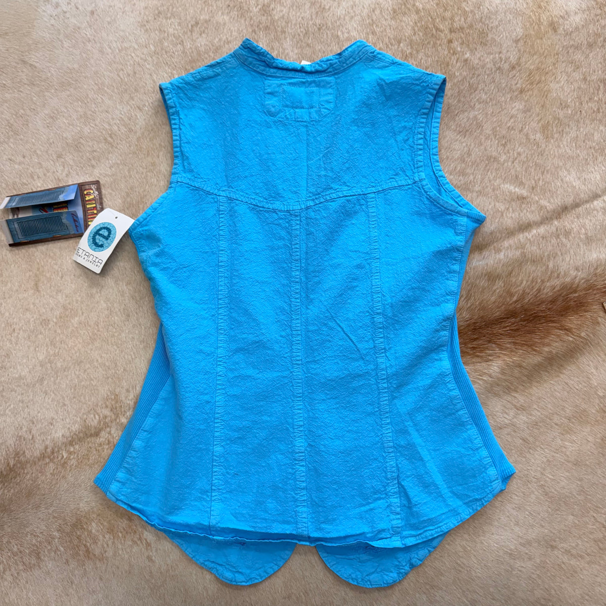 Deadstock Blue Scully Embroidered Top Size S