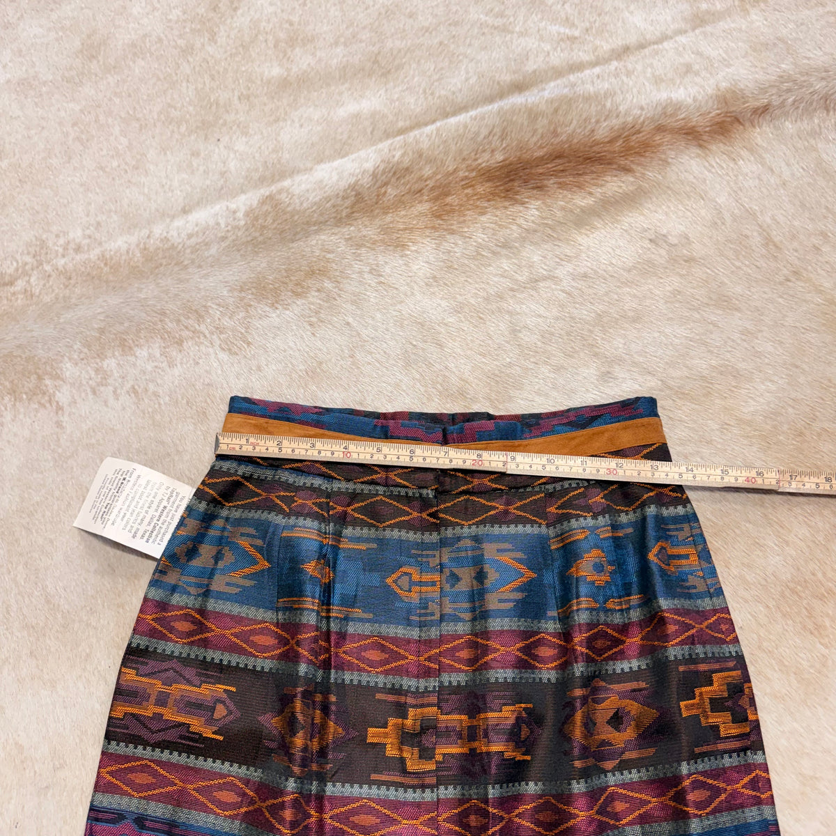 Deadstock Vintage 1980s Top Rail Southwestern Print Skirt Size S