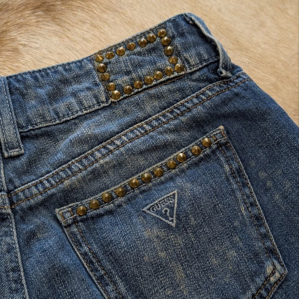 Y2K Studded Low Rise Guess Shorts Size 24