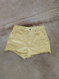 Y2K Wrangler x Billabong High Rise Yellow Shorts Size 26