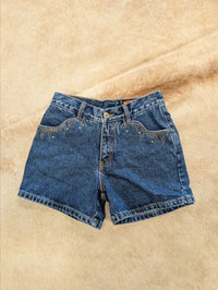 Embellished Bareback High Rise Lawman Shorts Size 00