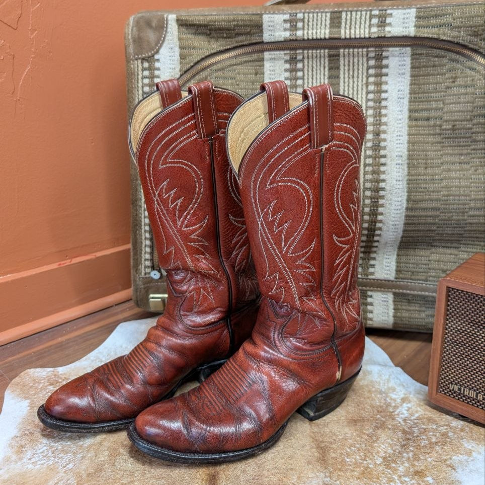 Mens Vintage 1980s Tony Lama Cowboy Boots Size 8D