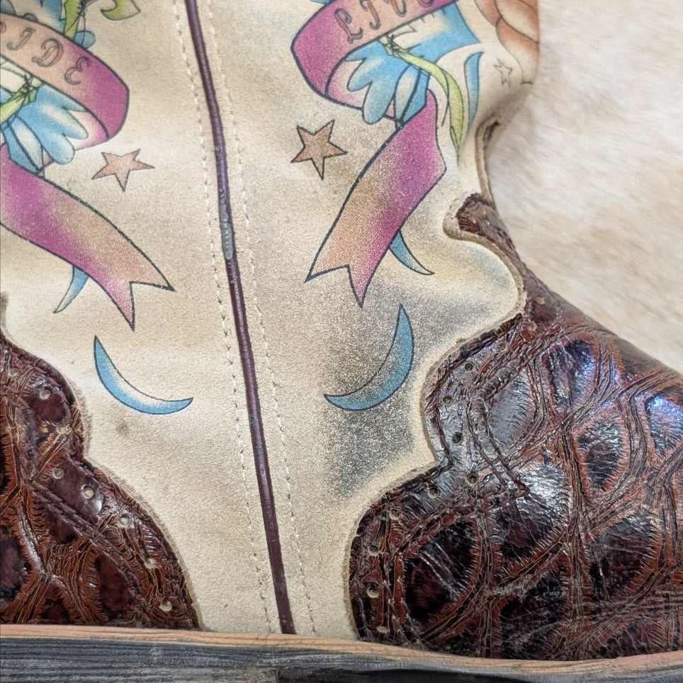 Ariat Live to Ride Round Toe Multicolor Cowboy Boots Size 9.5