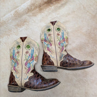 Ariat Live to Ride Round Toe Multicolor Cowboy Boots Size 9.5