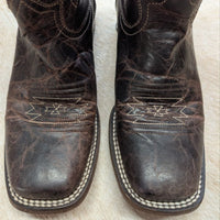 Southwestern Style Arrow Motif Roper Square Toe Cowboy Boots Size 6