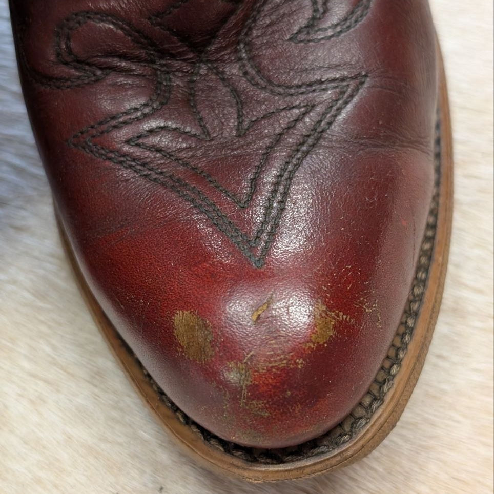 Vintage 1980s Oxblood Capezio Heeled Cowboy Boots Size 7.5M