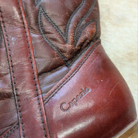 Vintage 1980s Oxblood Capezio Heeled Cowboy Boots Size 7.5M