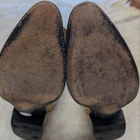 Vintage 1980s Brown and Tan Ostrich Justin Cowboy Boots Size 6.5B