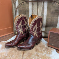 Vintage 1970s Oxblood Nocona Cowboy Boots Size 8