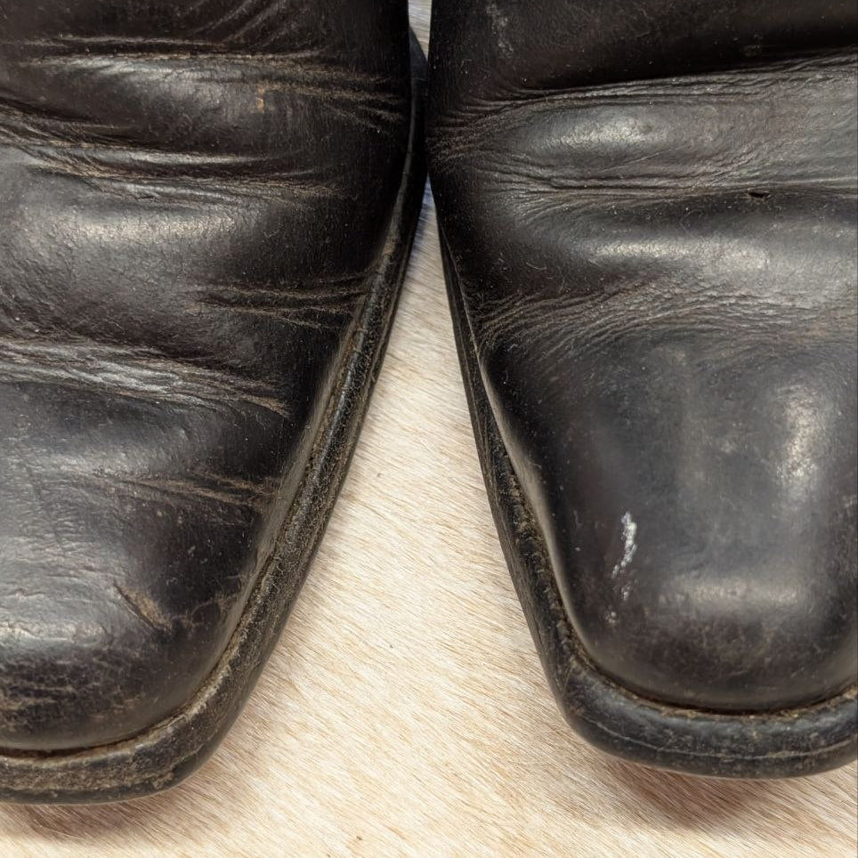 Vintage 1960s ACME Black Cowboy Boots Size 7.5