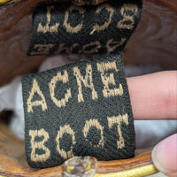Vintage 1960s ACME Black Cowboy Boots Size 7.5