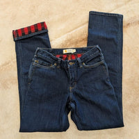 Carhartt Plaid Lined Straight Leg Jeans Size 2