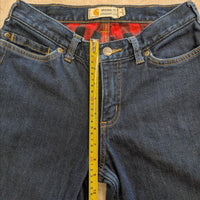Carhartt Plaid Lined Straight Leg Jeans Size 2