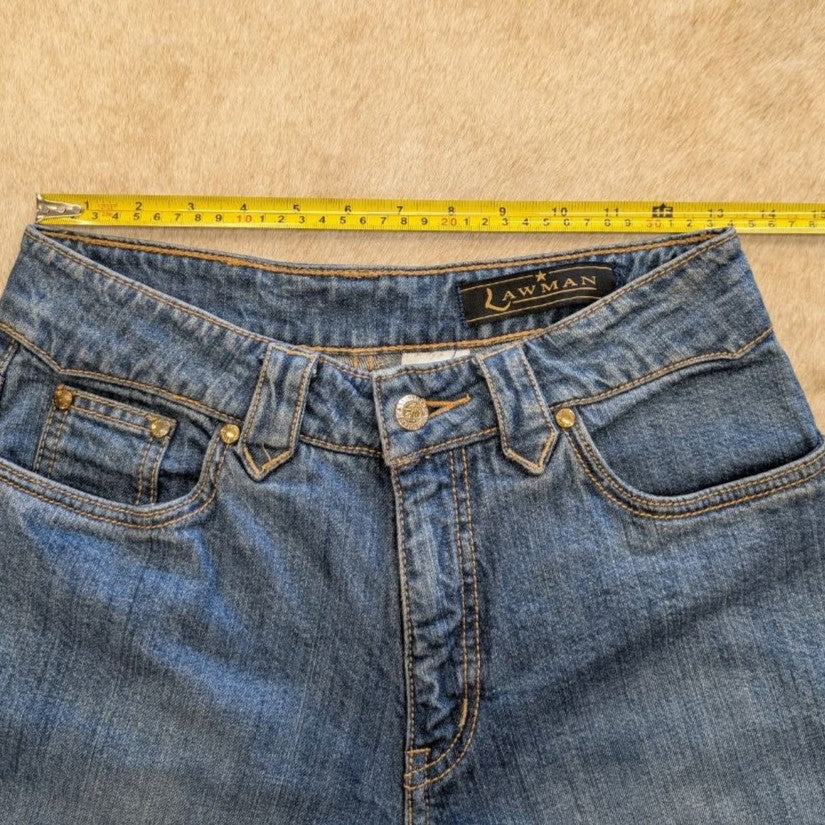 High Rise Bootcut Lawman Jeans With Pocket Detail Size 7