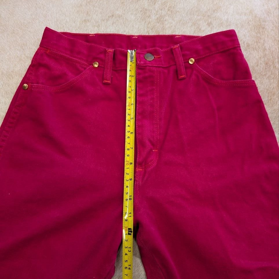 True Red Vintage 1990s High Rise Straight Leg Wrangler Jeans Size 9x36