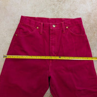 True Red Vintage 1990s High Rise Straight Leg Wrangler Jeans Size 9x36