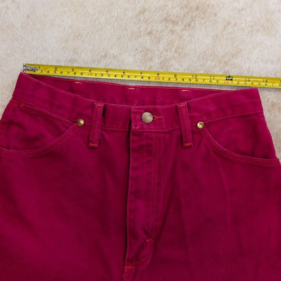 True Red Vintage 1990s High Rise Straight Leg Wrangler Jeans Size 9x36