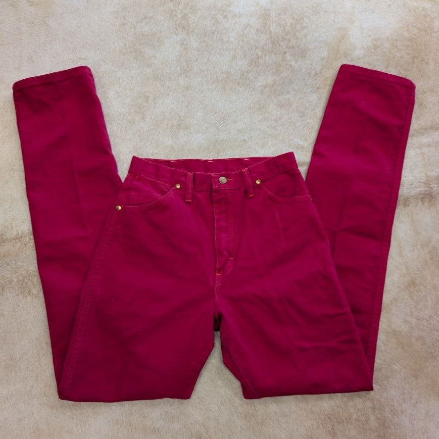 True Red Vintage 1990s High Rise Straight Leg Wrangler Jeans Size 9x36