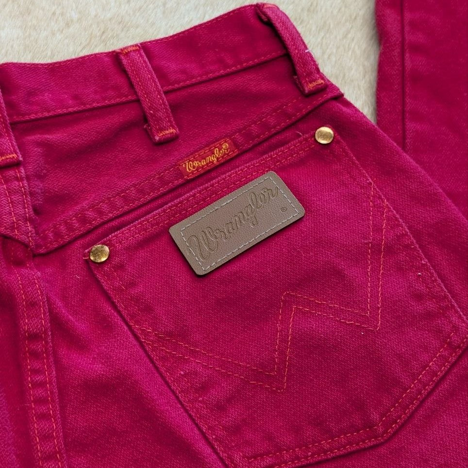 True Red Vintage 1990s High Rise Straight Leg Wrangler Jeans Size 9x36