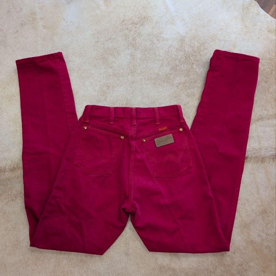 True Red Vintage 1990s High Rise Straight Leg Wrangler Jeans Size 9x36