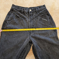 Vintage 1980s Black High Rise Rocky Mountain Bareback Jeans Size 9