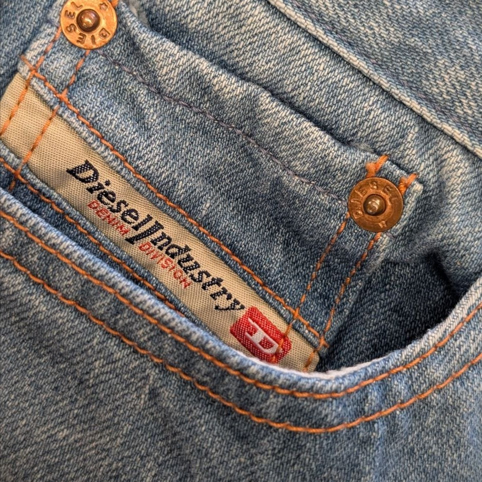 Vintage 1990s Diesel Flare Mid Rise Bareback Jeans Size 28