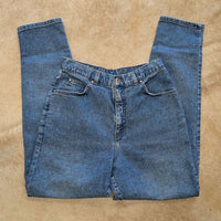 Vintage 1980s Silver Tab High Rise Tapered Leg Jeans Size 12