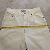 Vintage 1990s Charmonix High Rise Butter Yellow Straight Leg Jeans Size 12L