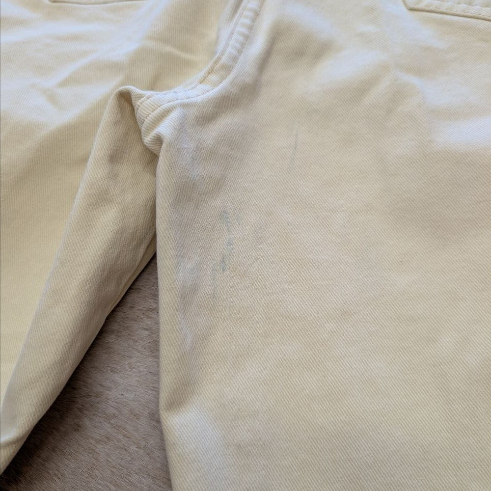 Vintage 1990s Charmonix High Rise Butter Yellow Straight Leg Jeans Size 12L