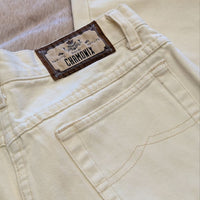 Vintage 1990s Charmonix High Rise Butter Yellow Straight Leg Jeans Size 12L
