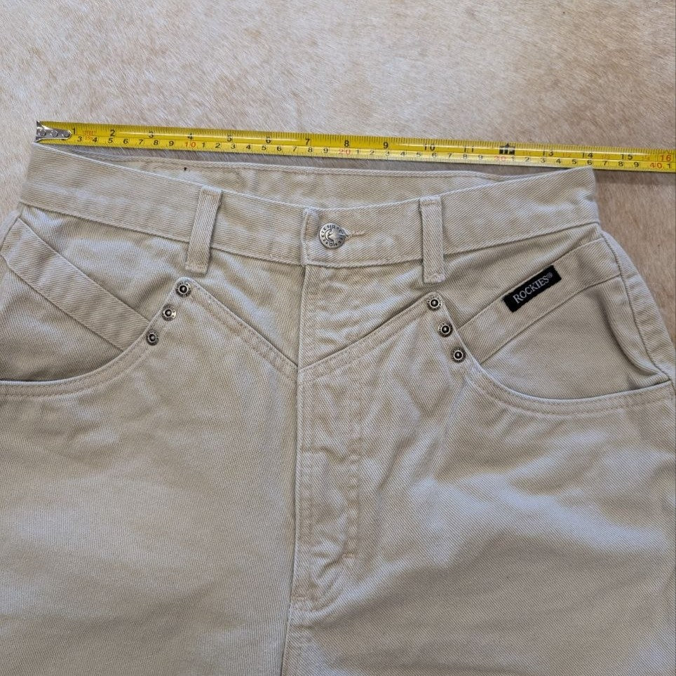 Vintage 1990s High Rise Tan Rockies Bareback Jeans Size 13