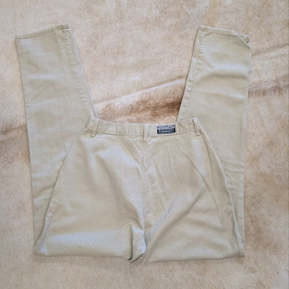 Vintage 1990s High Rise Tan Rockies Bareback Jeans Size 13