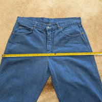 Blue 1970s Flare Leg Disco Jeans Size 36