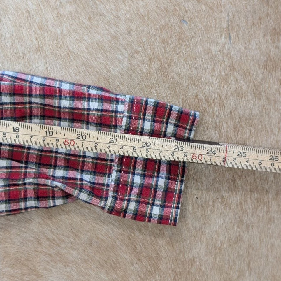 Red And Green Plaid Lauren Ralph Lauren Button Down Shirt Size M