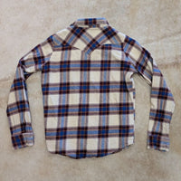 Plaid Flannel Pearl Snap Button Down Wrangler Shirt Size S