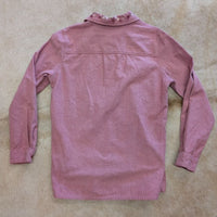 Vintage 1990s Blair Pink Embroidered Button Down Shirt Size M