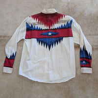 Vintage 1990s Adobe Rose Western Americana Button Down Shirt Size M