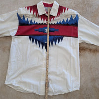 Vintage 1990s Adobe Rose Western Americana Button Down Shirt Size M